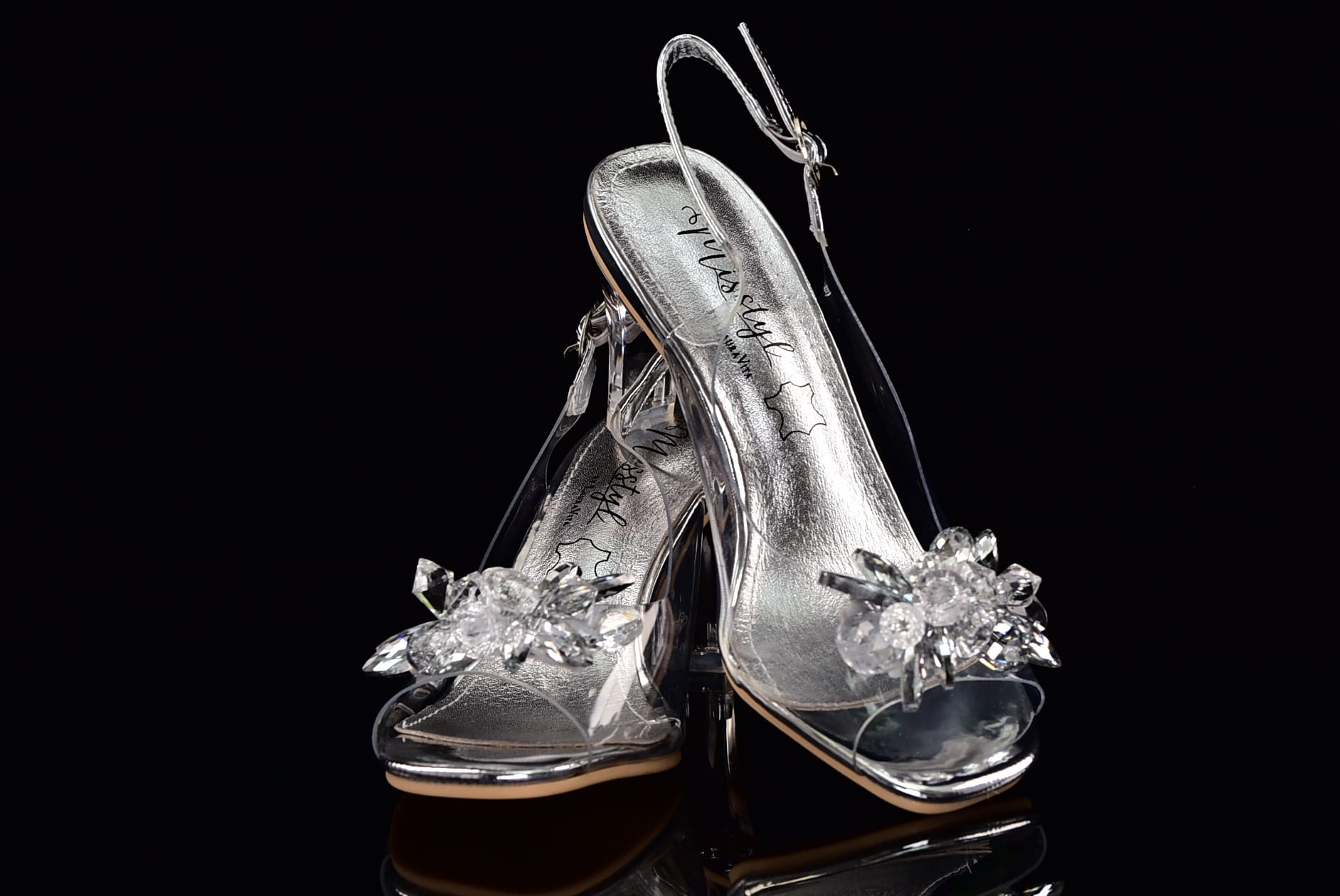 Eleganckie Sandały Silikonowe Na Przezroczystym Obcasie Misstyl Laura Vita 3278-1 Blanc/Srebrny - zdjęcie 7