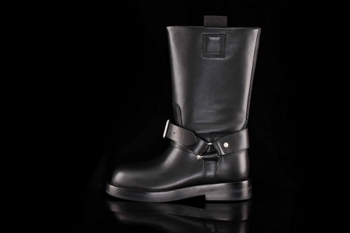 Bikery Damskie Kozaki Botki Styl Motocyklowy Skórzane Hit Sezonu CARINII B9938-353-000-000-000 Czarny - zdjęcie 7