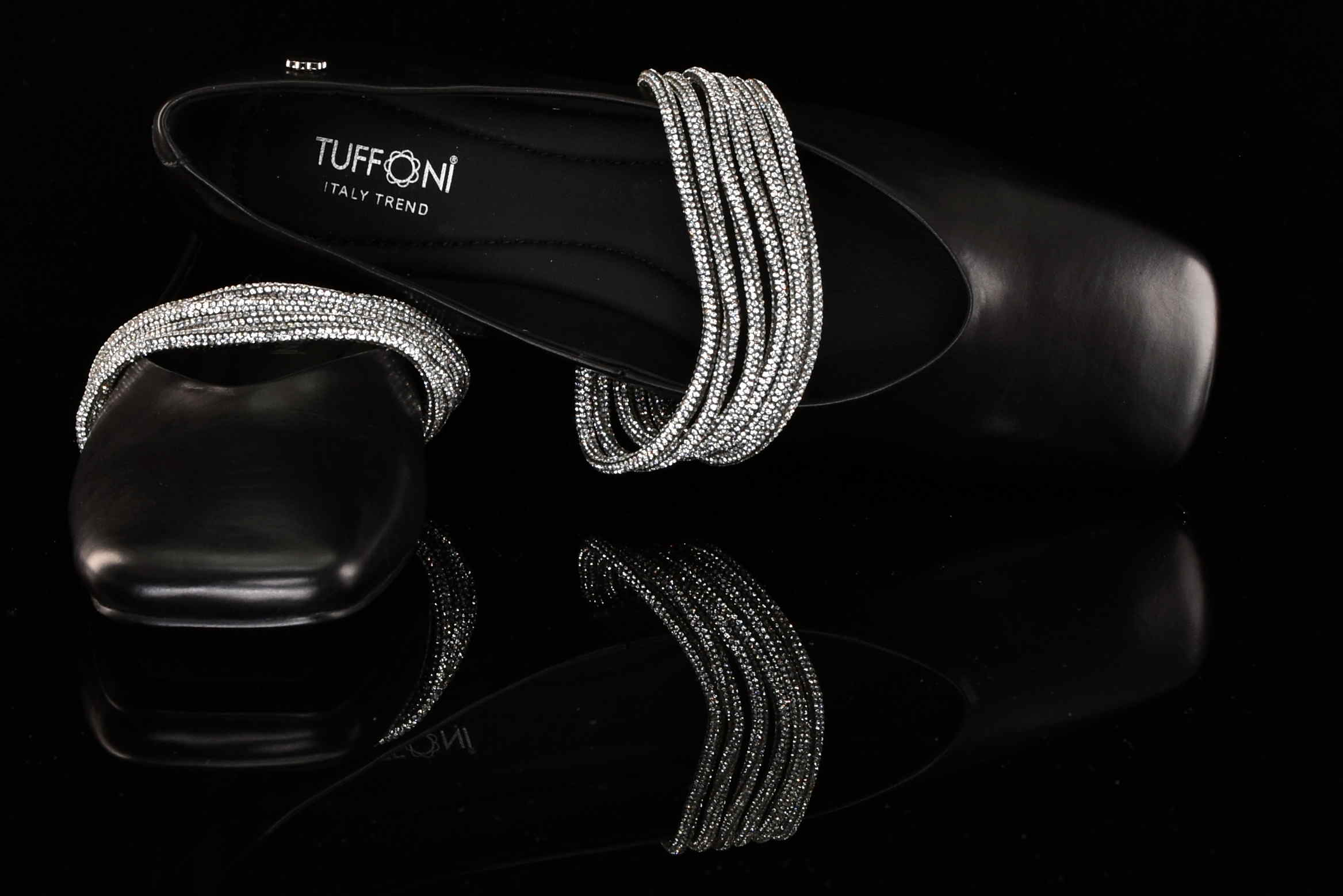 Ekskluzywne Skórzane Baleriny Szyk i Ekstrawagancja TUFFONI 3525025LL Czarny - zdjęcie 8