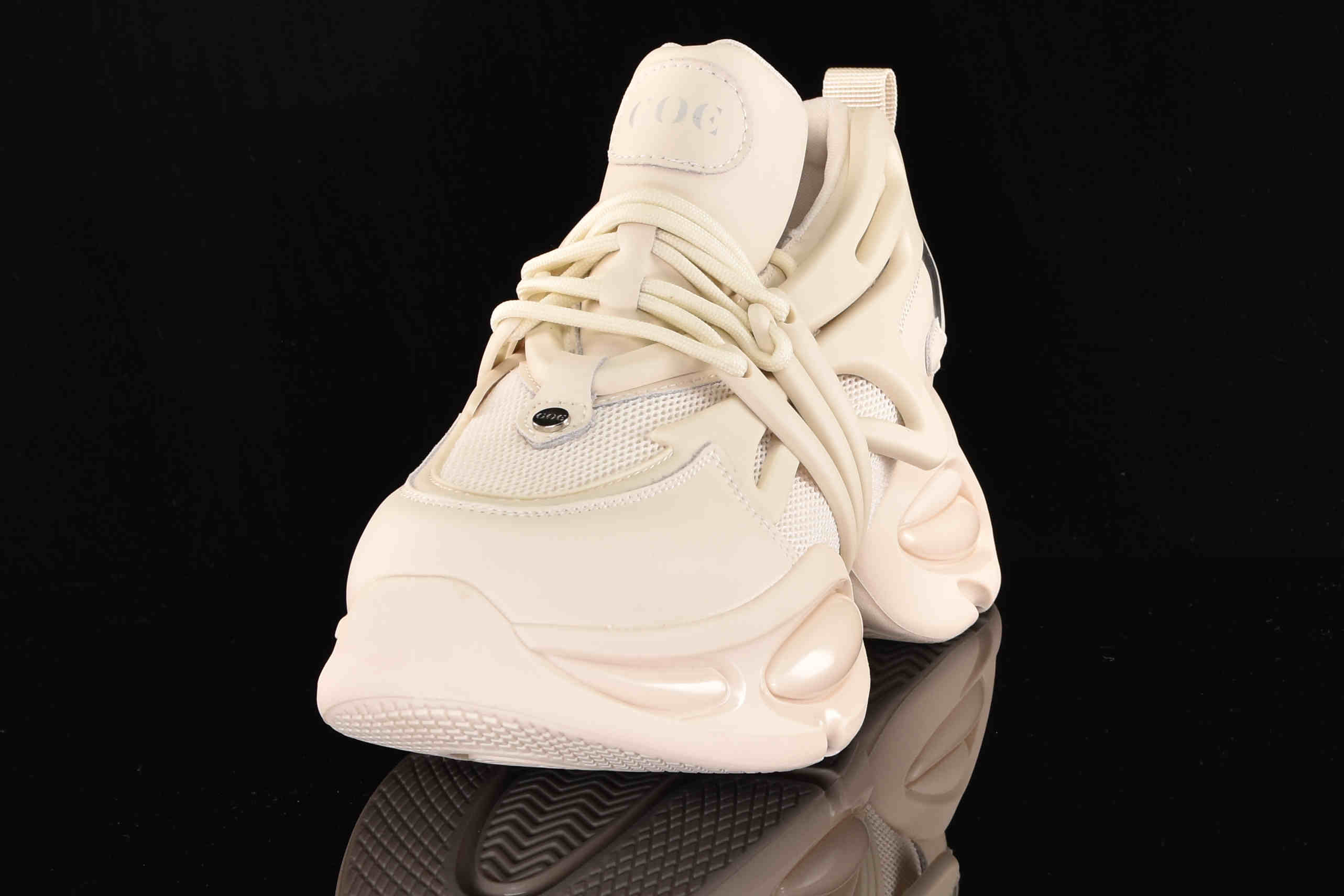 Awangardowe Sneakersy Gruba Podeszwa GOE RR2N4059 Off White/Jasny Beż - zdjęcie 2