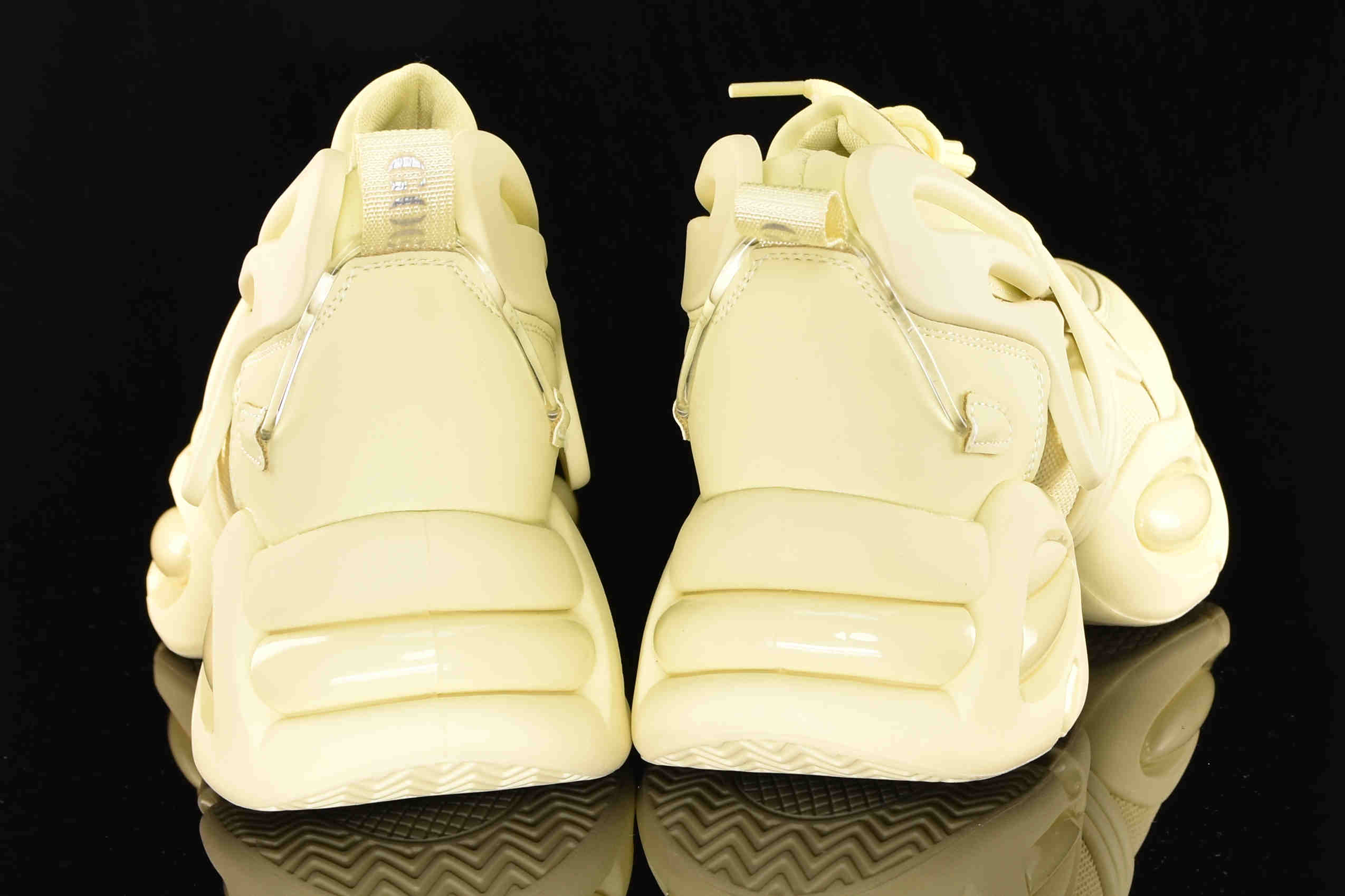 Awangardowe Sneakersy Gruba Podeszwa GOE RR2N4058-Yellow waniliowy żółty - zdjęcie 5
