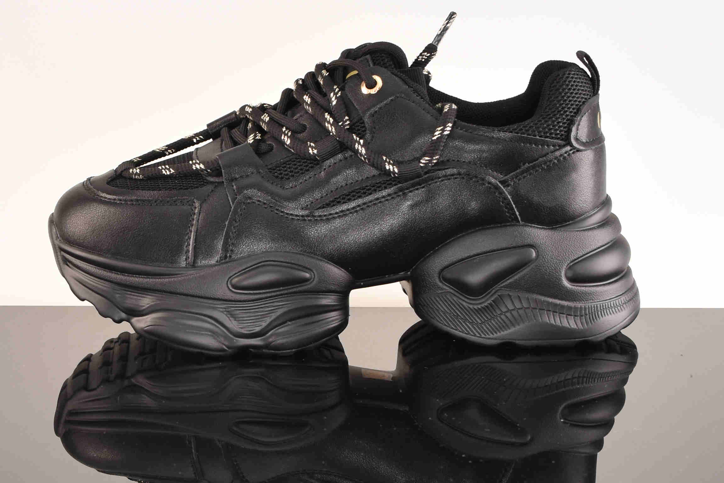 Awangardowe Sneakersy Gruba Podeszwa GOE RR2N4060-Black/Czarny