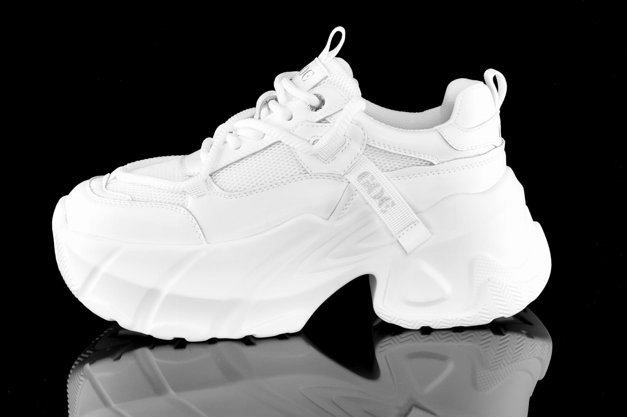 Awangardowe Sneakersy Skóra Gruba Podeszwa GOE RR2N4054 White/Biały - zdjęcie 1