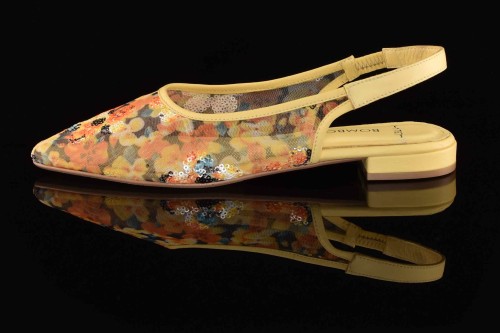 Kolorowe Letnie Sandałki z Siatki BOMBONELLA P581 1787/T-06 Żółte Kwiaty - zdjęcie 8