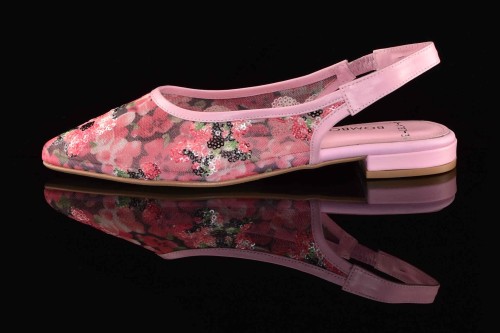 Kolorowe Letnie Sandałki z Siatki BOMBONELLA P581 1787/T-05 Różowe Kwiaty - zdjęcie 8