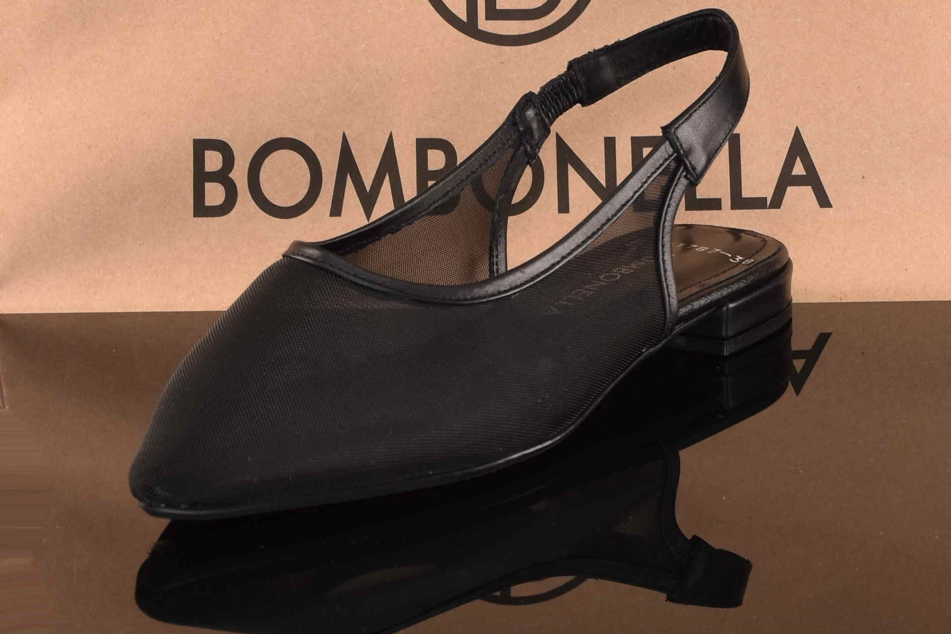 Kobiece i Eleganckie Sandaki z Siateczki BOMBONELLA P581 1787/251 Czarny - zdjęcie 2