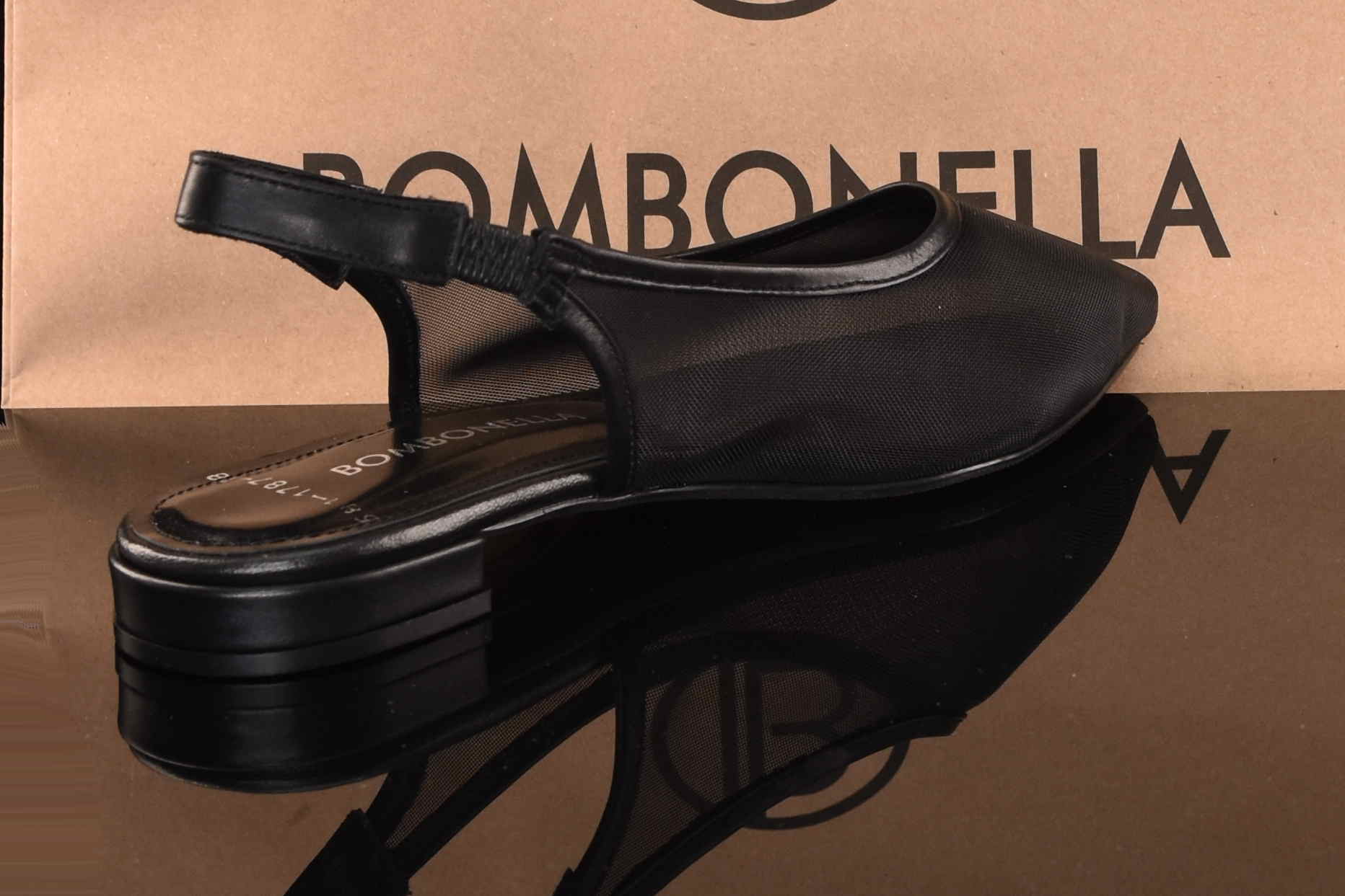 Kobiece i Eleganckie Sandaki z Siateczki BOMBONELLA P581 1787/251 Czarny - zdjęcie 4