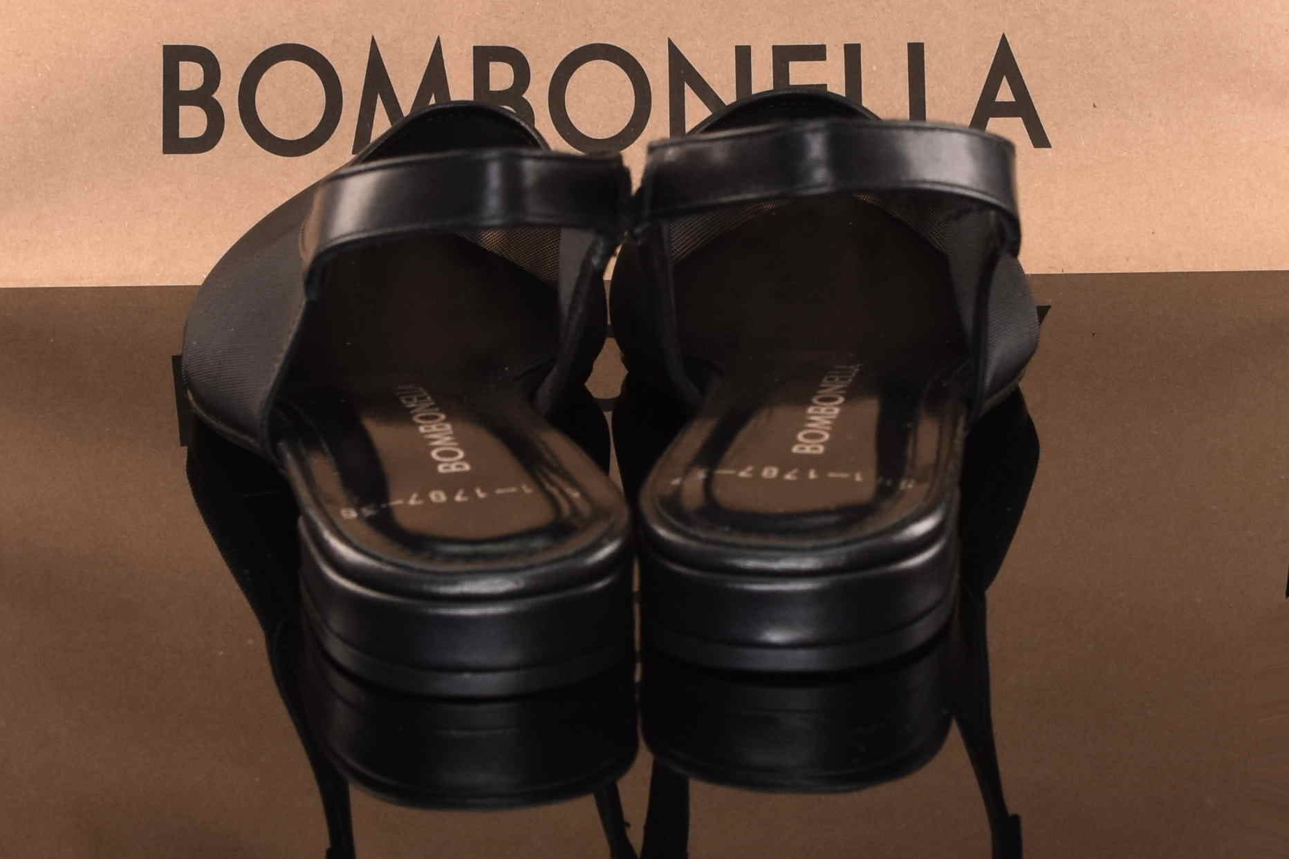 Kobiece i Eleganckie Sandaki z Siateczki BOMBONELLA P581 1787/251 Czarny - zdjęcie 5