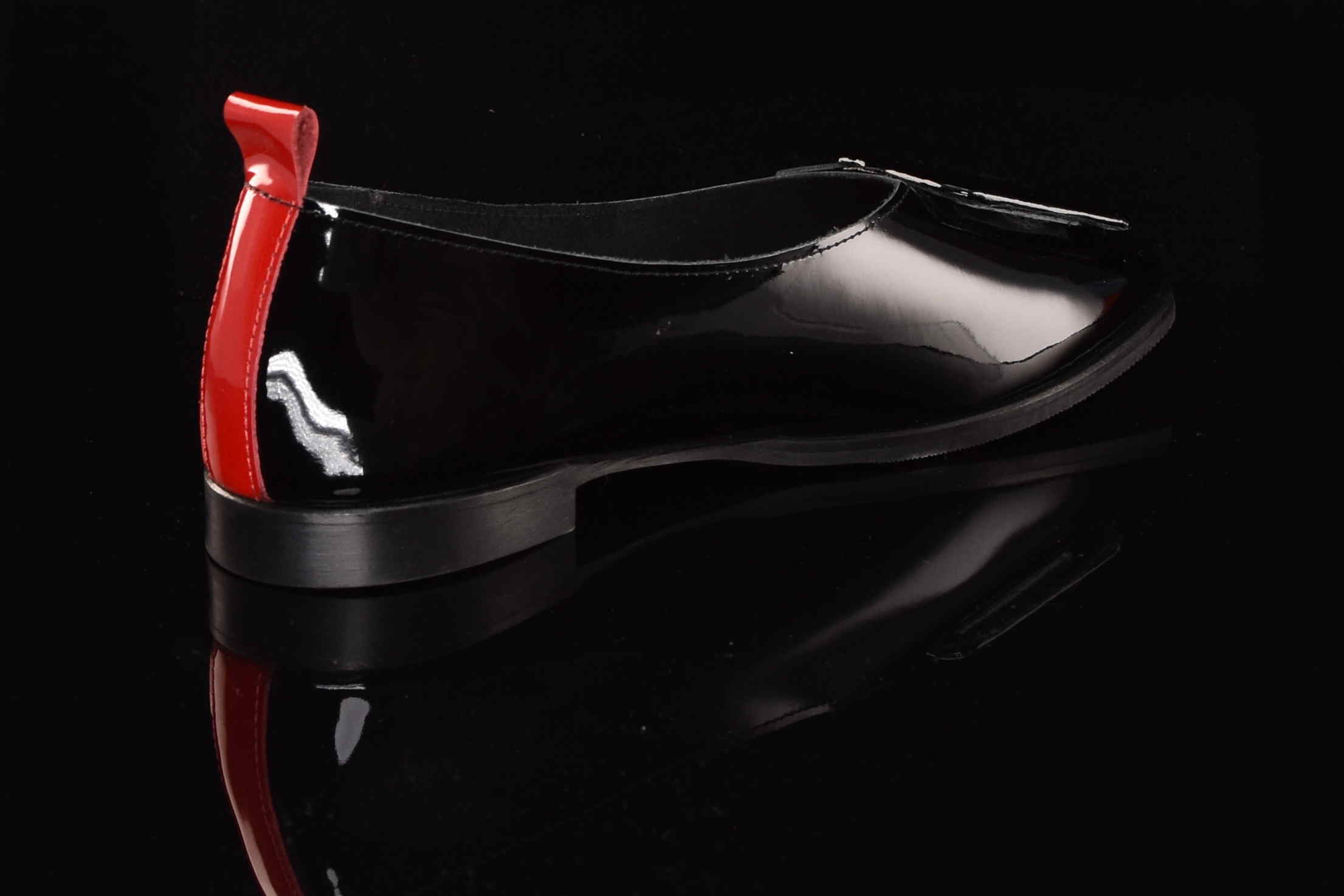 Eleganckie Skórzane Lakierowane Baleriny BOMBONELLA 385 1976/81-120 Czarny - zdjęcie 4