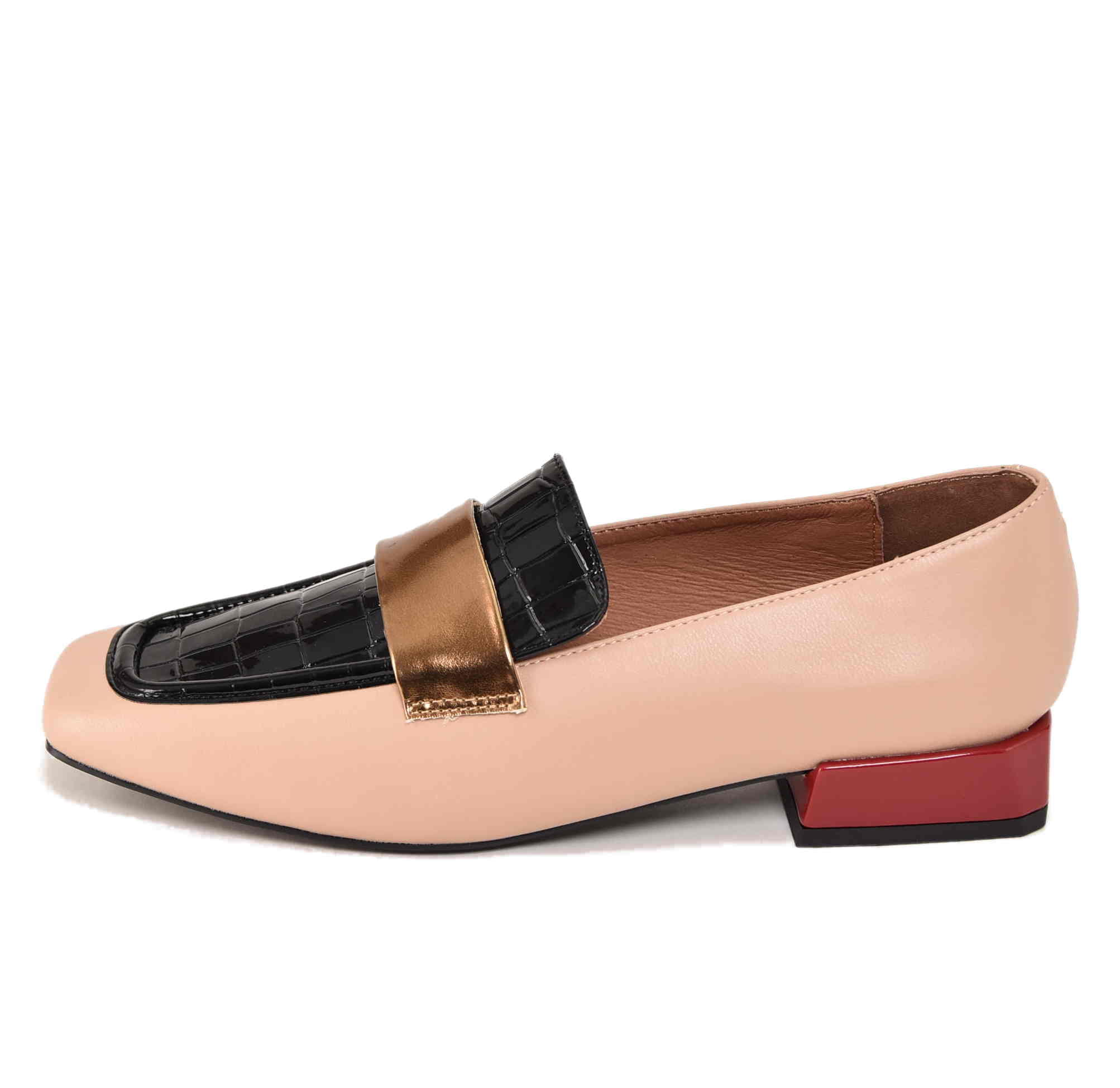 Mokasyny Damskie Hiszpańska Elegancja w Nowoczesnym Wydaniu GIOSEPPO 76048-P FRIDLEY BEIGE/Beż - zdjęcie 1