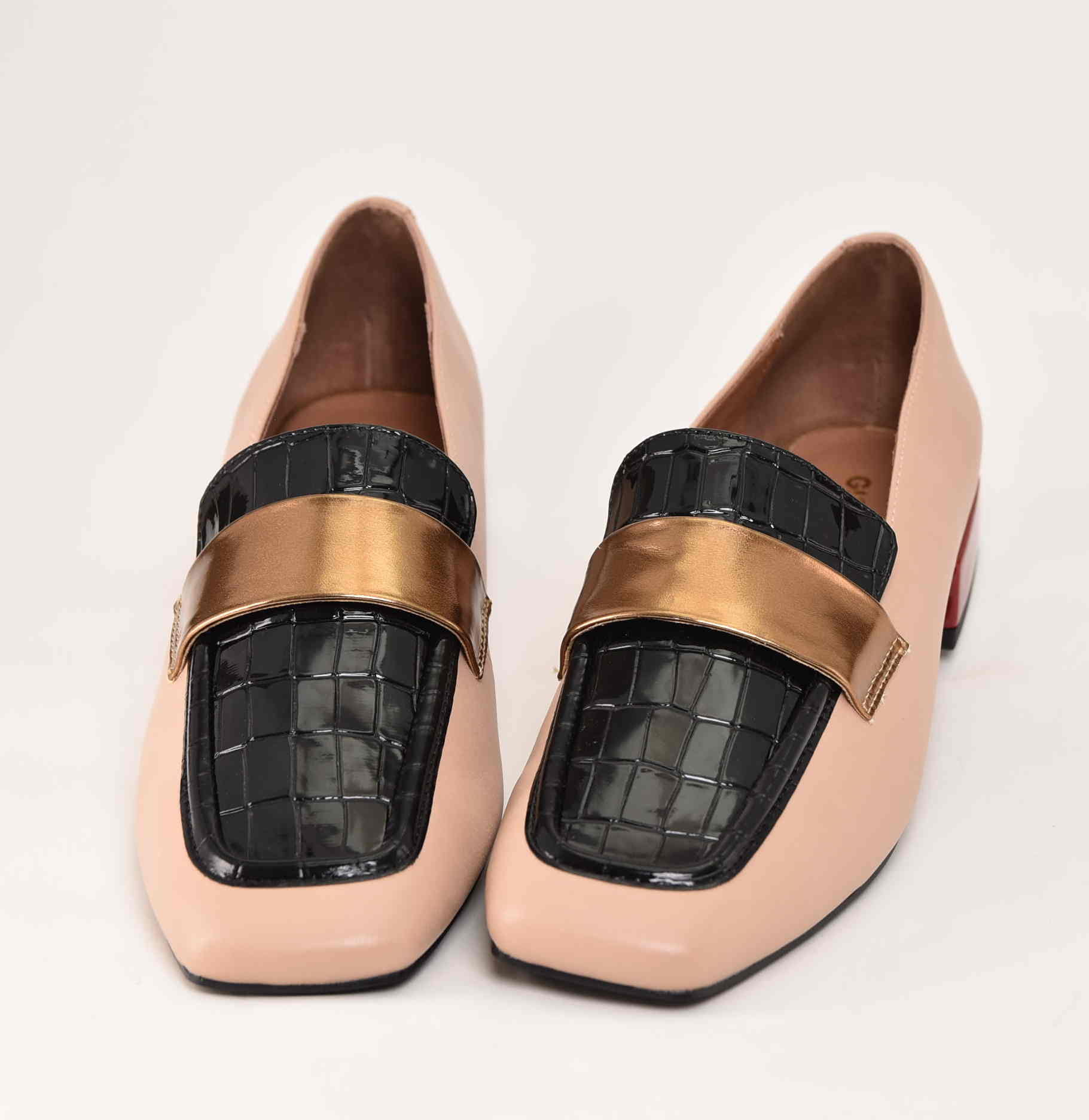 Mokasyny Damskie Hiszpańska Elegancja w Nowoczesnym Wydaniu GIOSEPPO 76048-P FRIDLEY BEIGE/Beż - zdjęcie 2