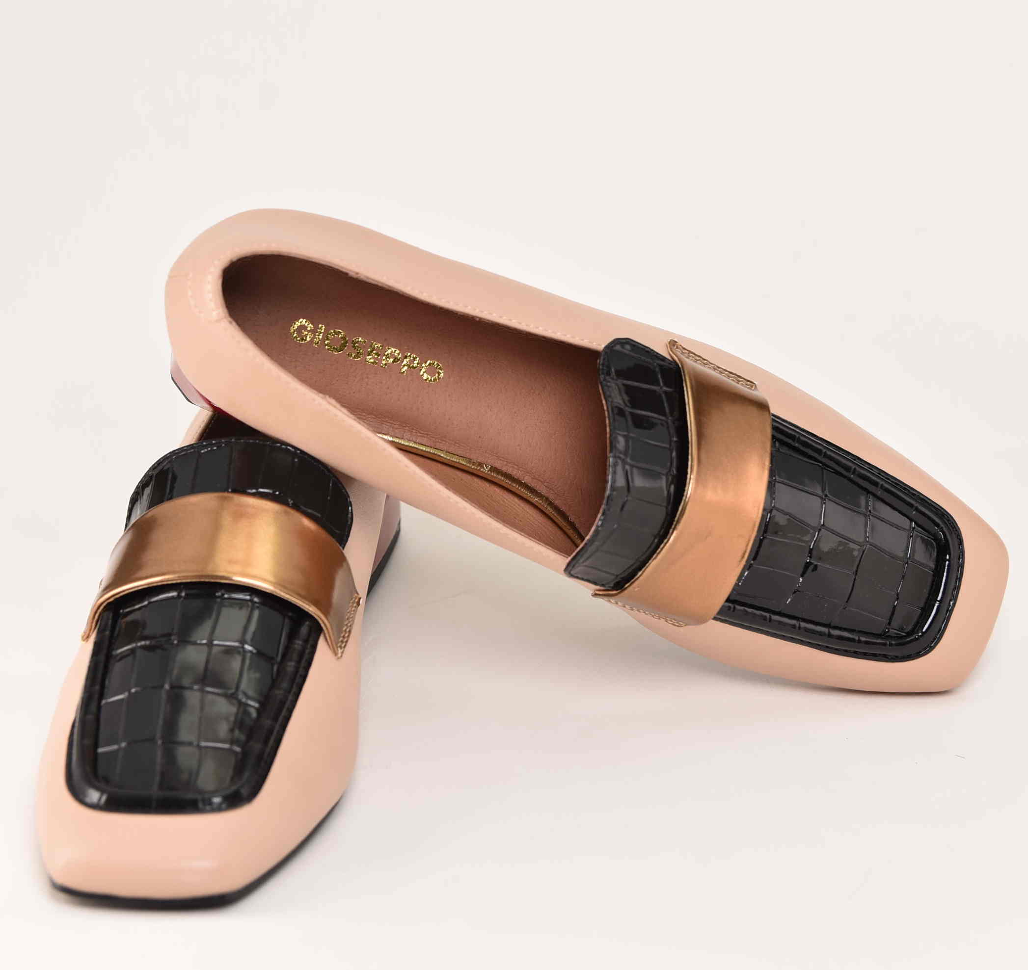 Mokasyny Damskie Hiszpańska Elegancja w Nowoczesnym Wydaniu GIOSEPPO 76048-P FRIDLEY BEIGE/Beż - zdjęcie 3