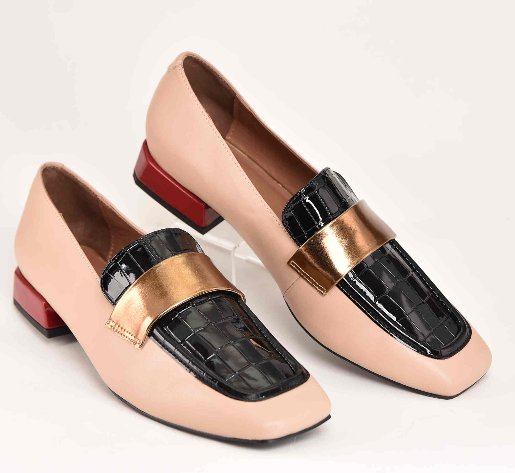 Mokasyny Damskie Hiszpańska Elegancja w Nowoczesnym Wydaniu GIOSEPPO 76048-P FRIDLEY BEIGE/Beż - zdjęcie 4