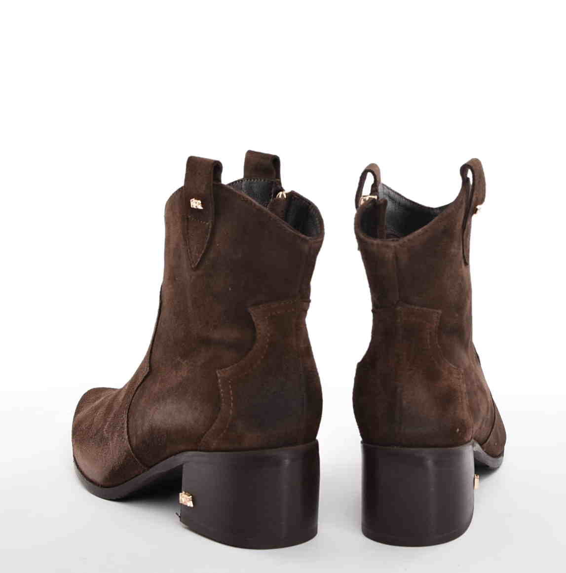 Botki Kowbojki Naturalny Zamsz KARINO 4794/015 Brąz - zdjęcie 5