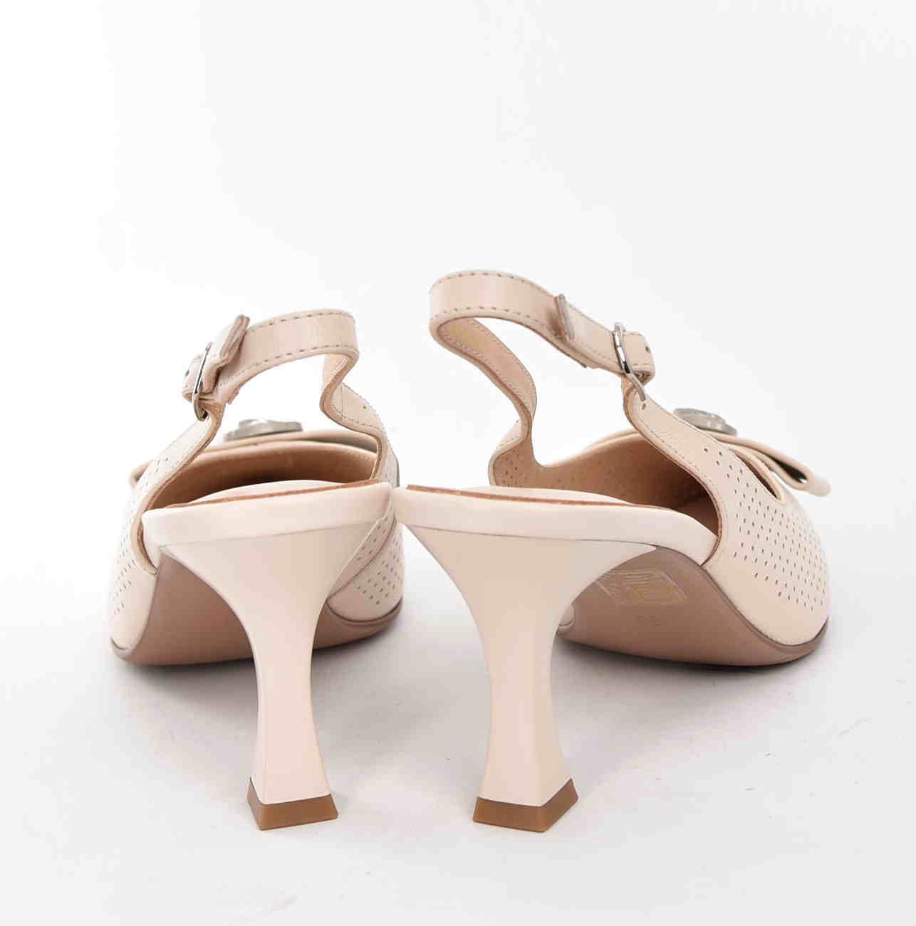 Damskie Skórzane Czółenka Subtelny Luksus Który Przyciąga Spojrzenia D&A Barski Premium Collection CR61-3119 Beige/Beż - zdjęcie 3