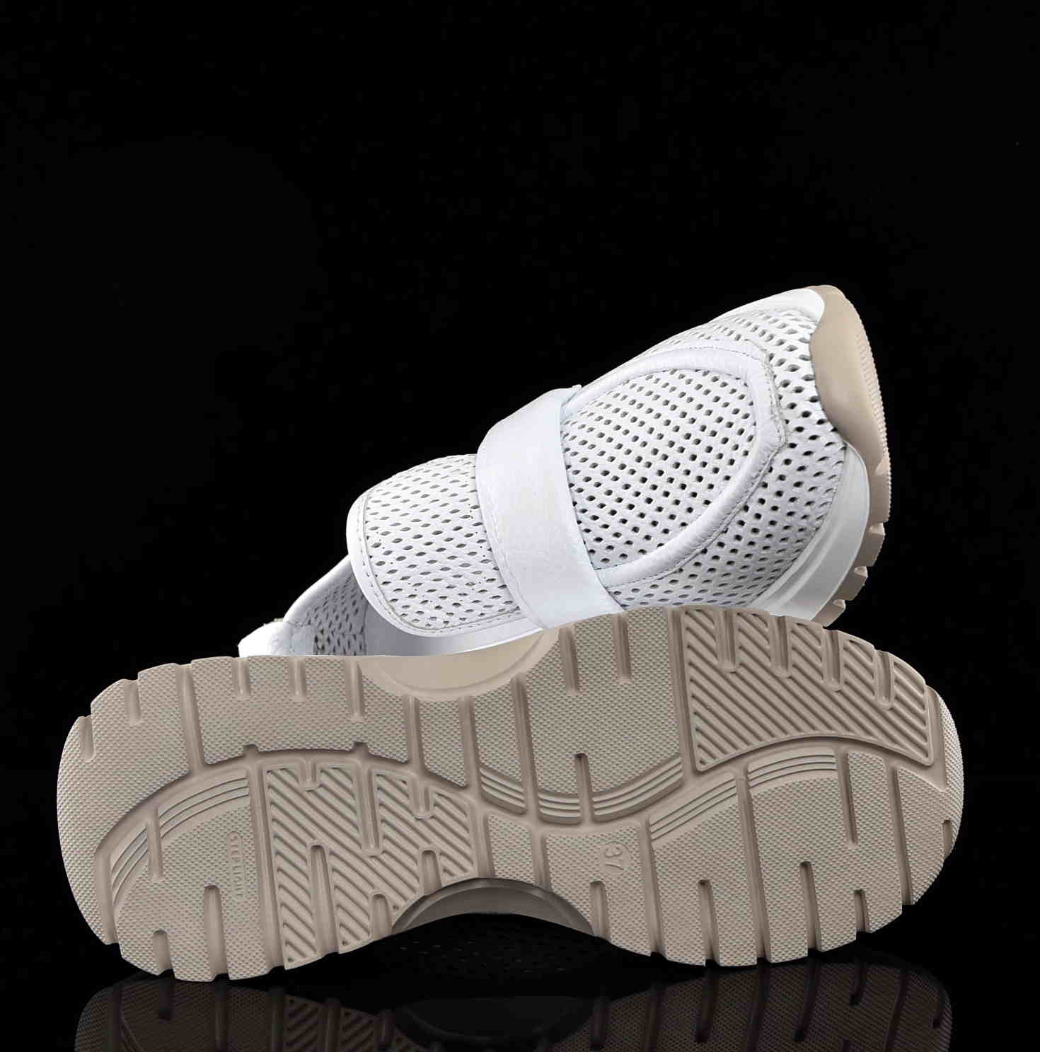 Ażurowe Sportowe Mokasyny Z Naturalnej Skóry Bombonella 735-2040/05 Biały - zdjęcie 5