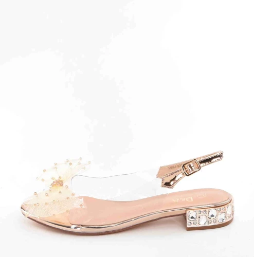 D&A Barski Premium Collection Żelki Silikonowe Biżuteryjne Buty MR61-9001 ROSE/ ZŁote Z Kokardą - zdjęcie 7