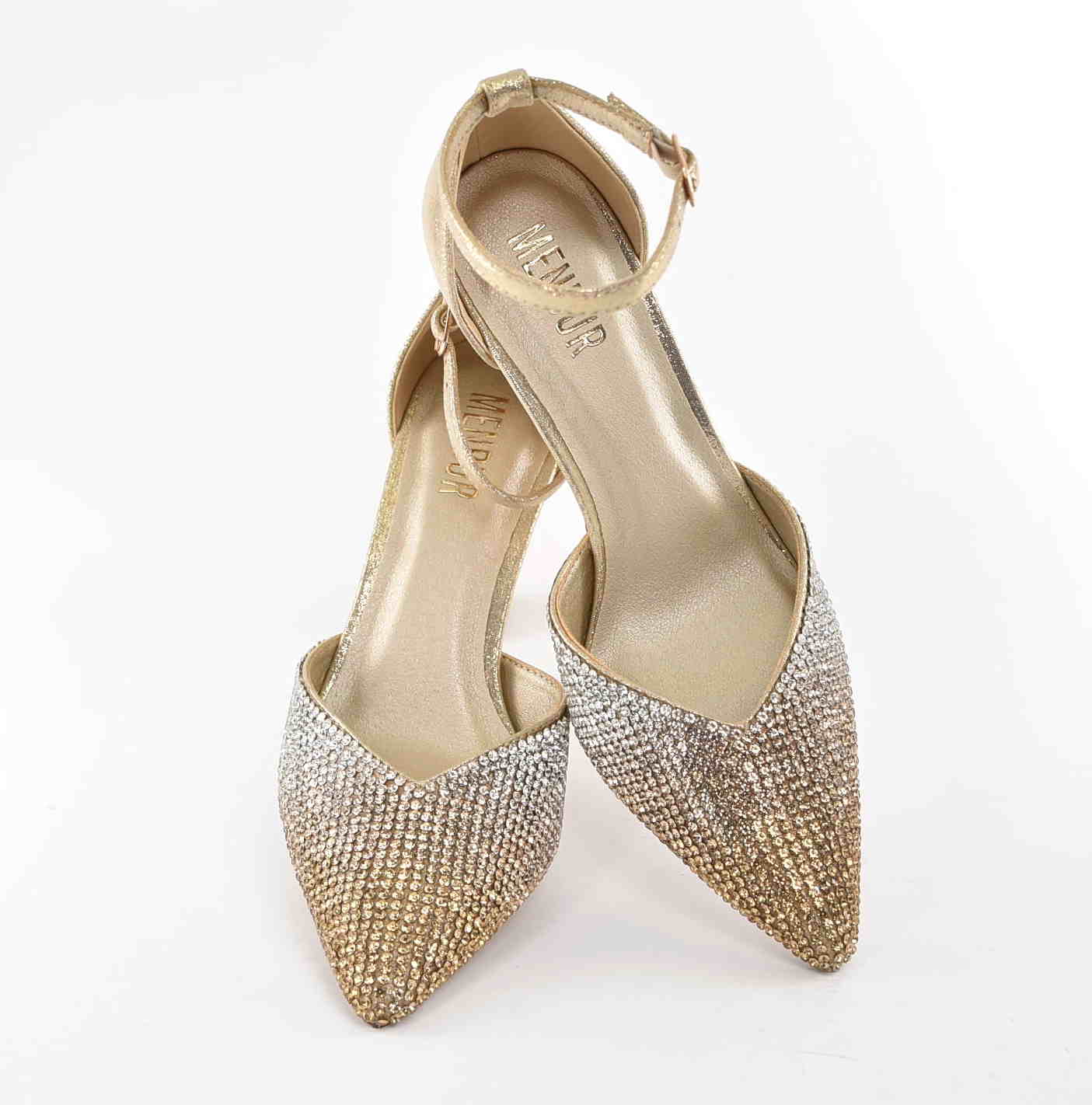 Blask, który przyciąga spojrzenia –Spektakularne Sandałki w Odcieniu Cieniowanego Złota MENBUR AM73500 Oro/Złoty - zdjęcie 4