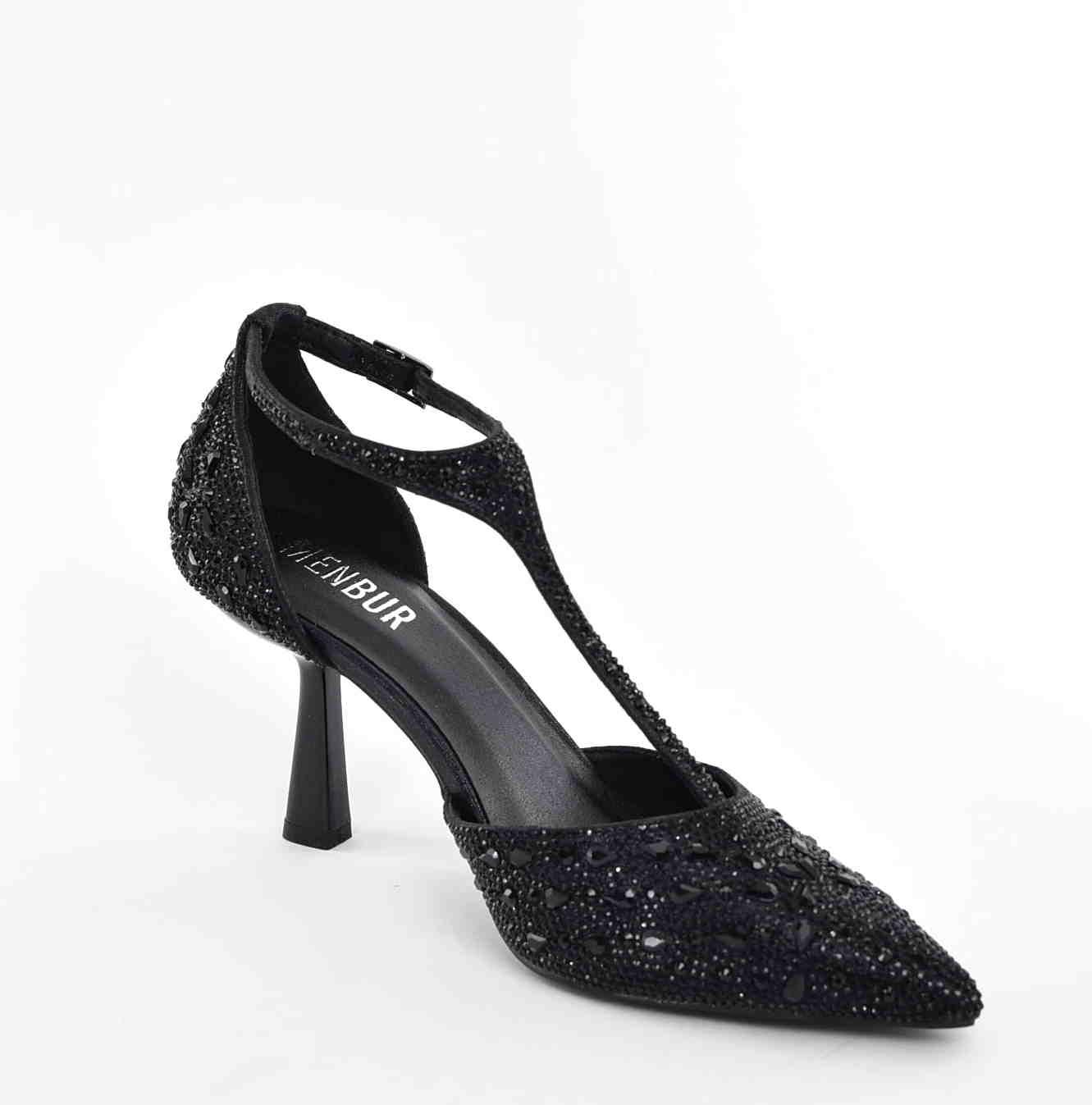 Czółenka Damskie Esencja Klasy Elegancji i Ponadczasowego Stylu MENBUR AM71401 Negro/Czarny - zdjęcie 2