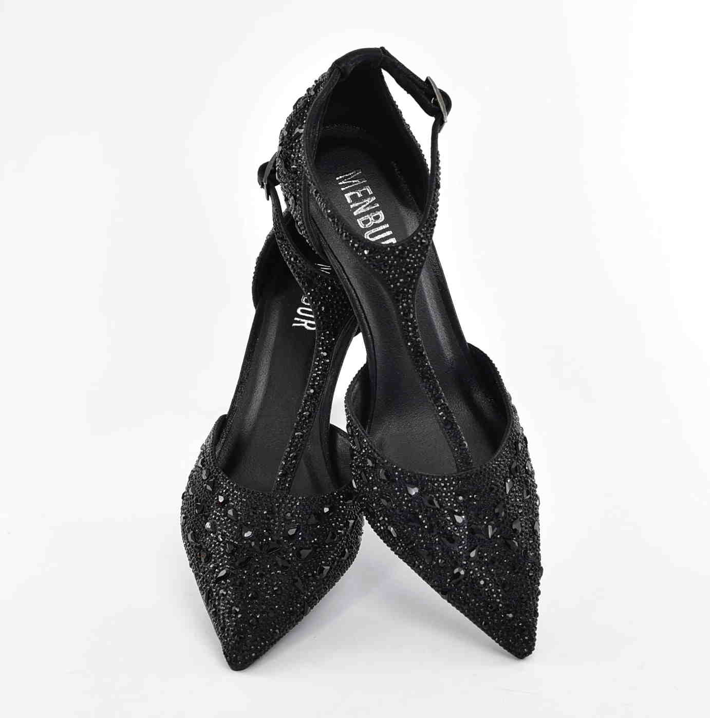 Czółenka Damskie Esencja Klasy Elegancji i Ponadczasowego Stylu MENBUR AM71401 Negro/Czarny - zdjęcie 4