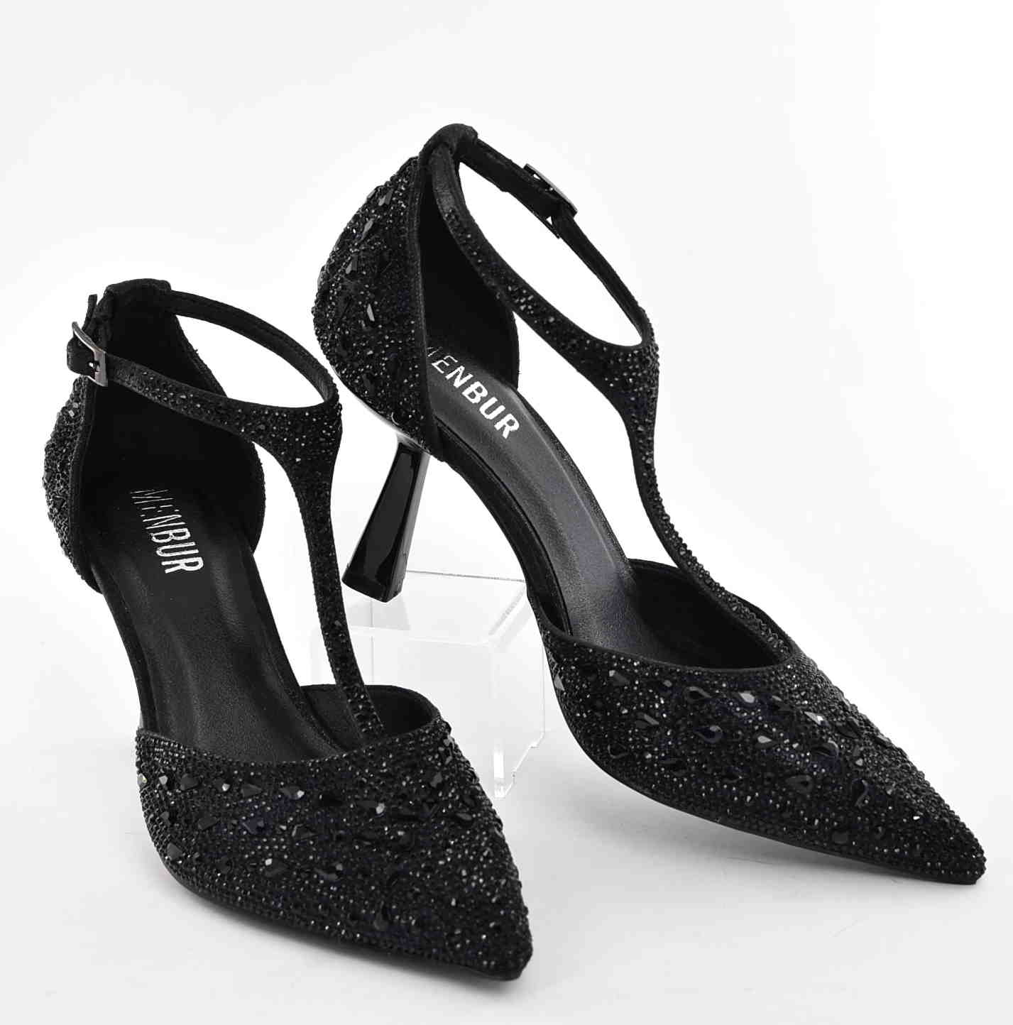 Czółenka Damskie Esencja Klasy Elegancji i Ponadczasowego Stylu MENBUR AM71401 Negro/Czarny - zdjęcie 5