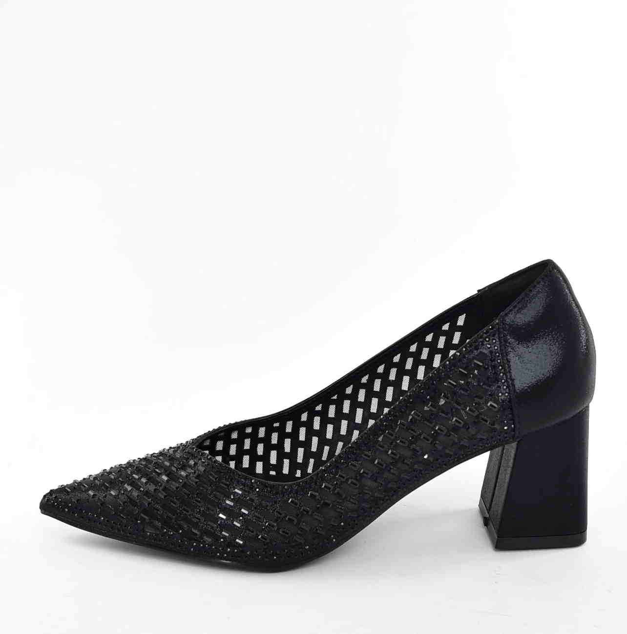 Elegancja i Subtelny Blask Damskie Czółenka MENBUR AM72101 Negro/Czarny