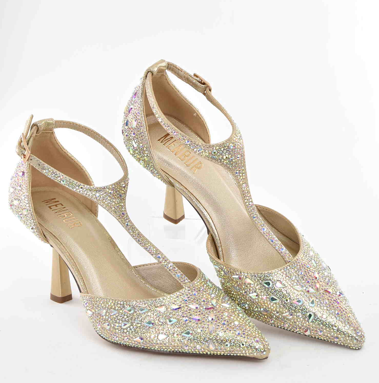 Czółenka Damskie Esencja Klasy Elegancji i Ponadczasowego Stylu MENBUR AM71400 Oro/Złoty - zdjęcie 7