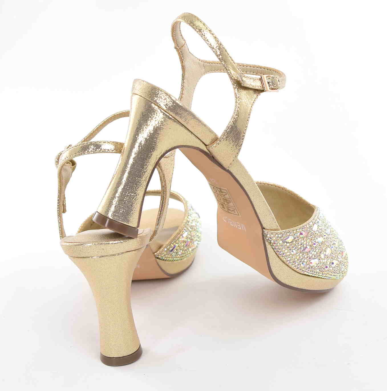 Eleganckie Kobiece Sandałki na Podsuwce MENBUR AM71600 Oro/Złoty - zdjęcie 3