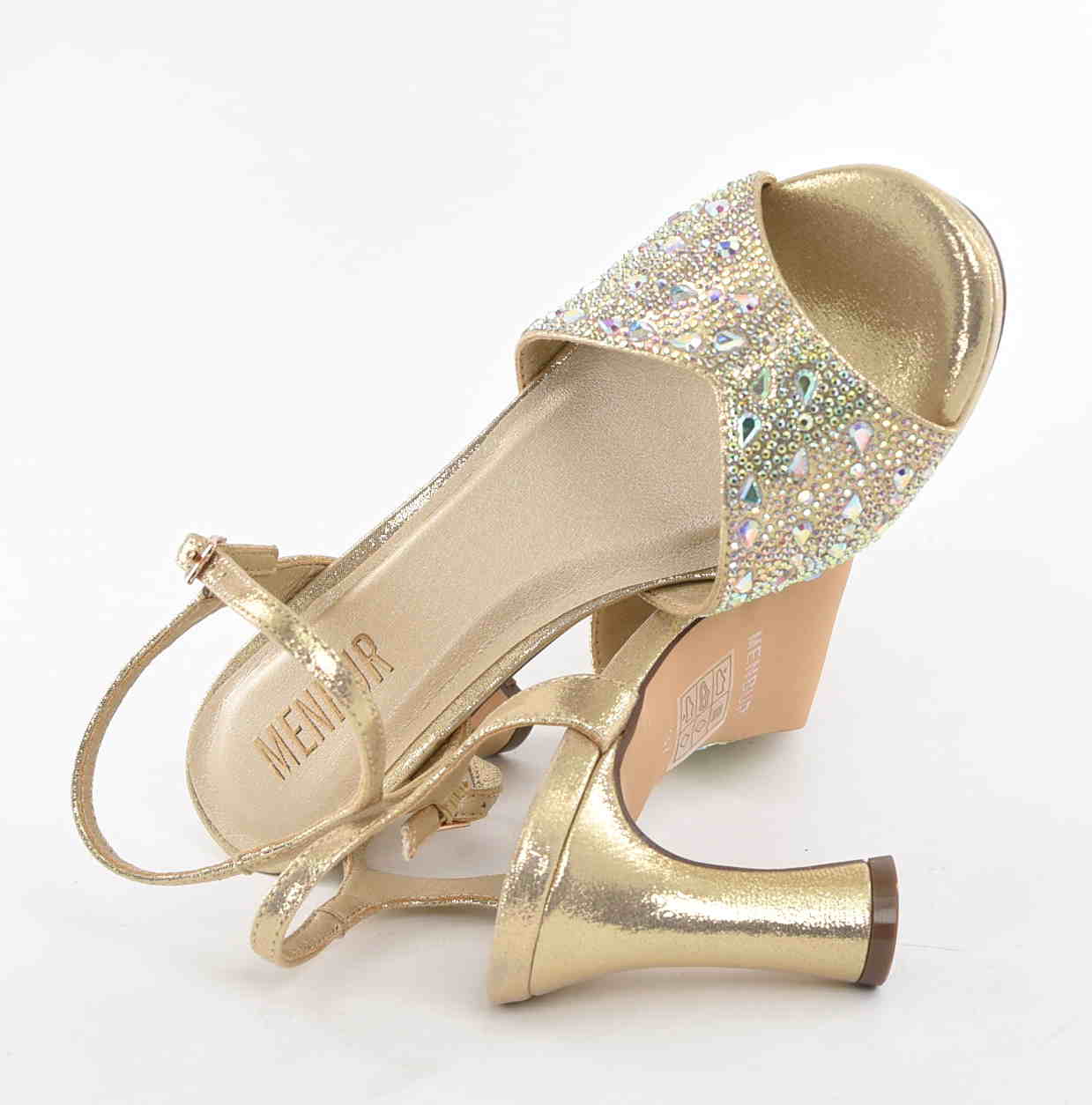 Eleganckie Kobiece Sandałki na Podsuwce MENBUR AM71600 Oro/Złoty - zdjęcie 4