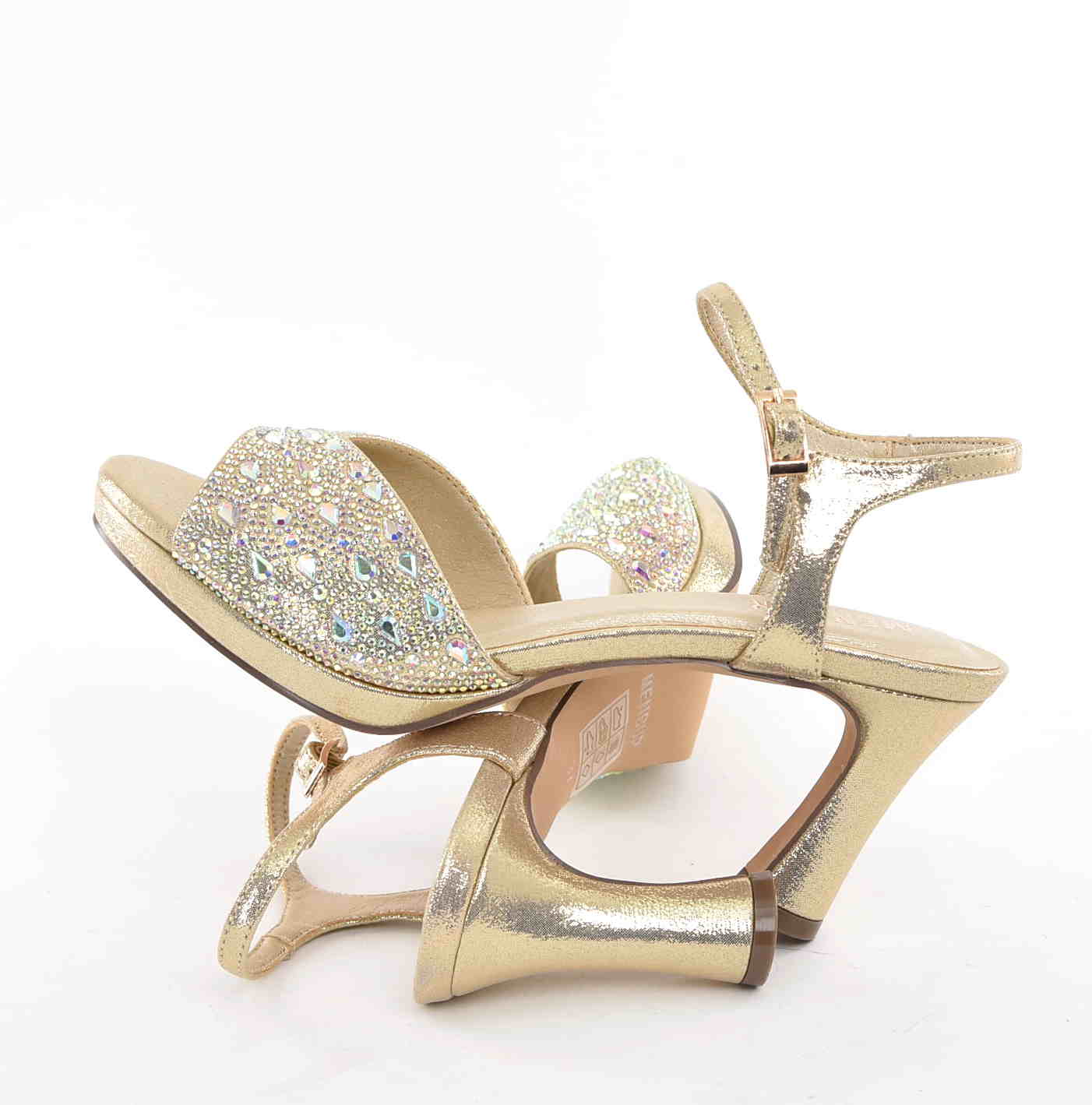 Eleganckie Kobiece Sandałki na Podsuwce MENBUR AM71600 Oro/Złoty - zdjęcie 5