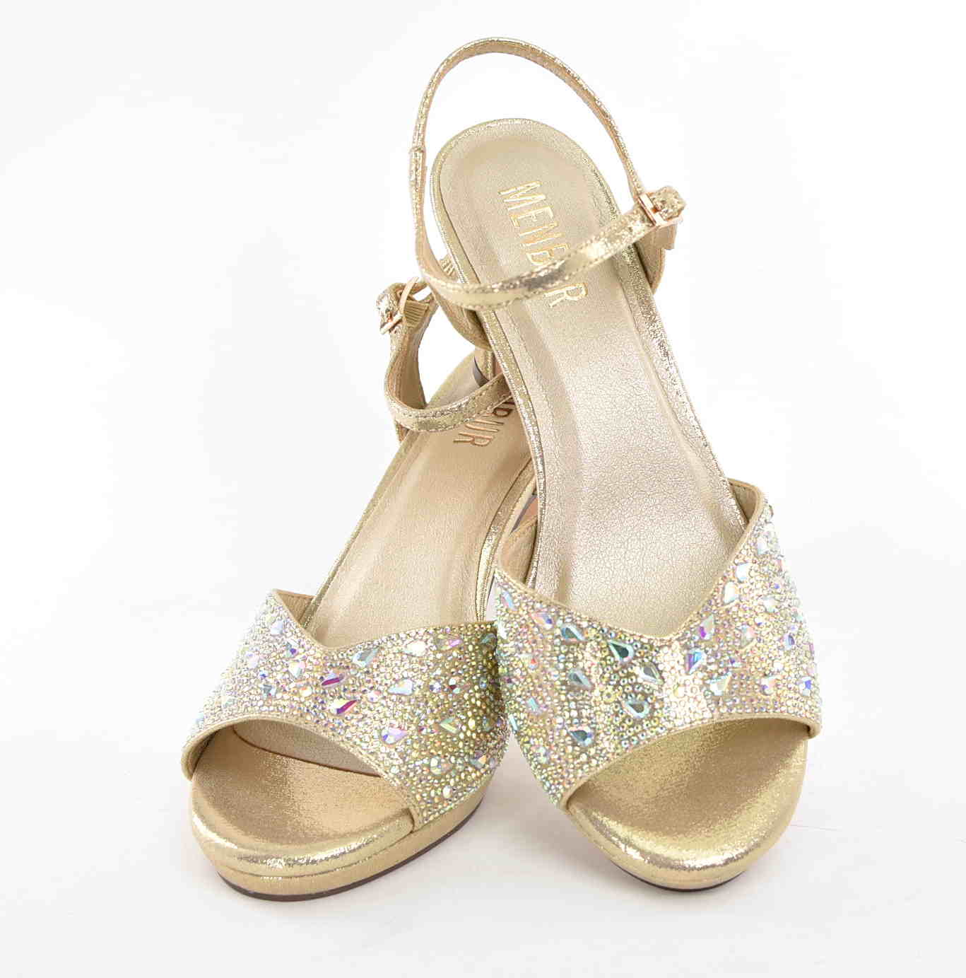 Eleganckie Kobiece Sandałki na Podsuwce MENBUR AM71600 Oro/Złoty - zdjęcie 6