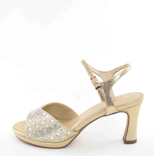 Eleganckie Kobiece Sandałki na Podsuwce MENBUR AM71600 Oro/Złoty - zdjęcie 8