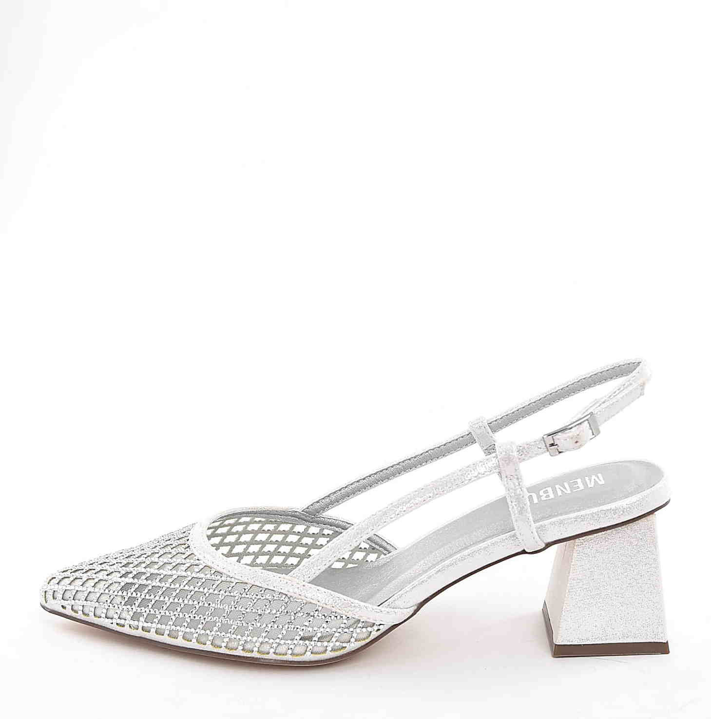 Damskie Sandałki Kwintesencja Elegancji i Kobiecego Stylu MENBUR AM78009 Silver/Srebrny