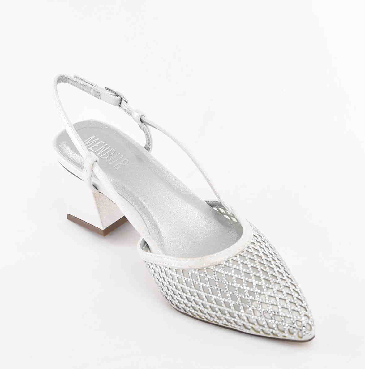 Damskie Sandałki Kwintesencja Elegancji i Kobiecego Stylu MENBUR AM78009 Silver/Srebrny - zdjęcie 2