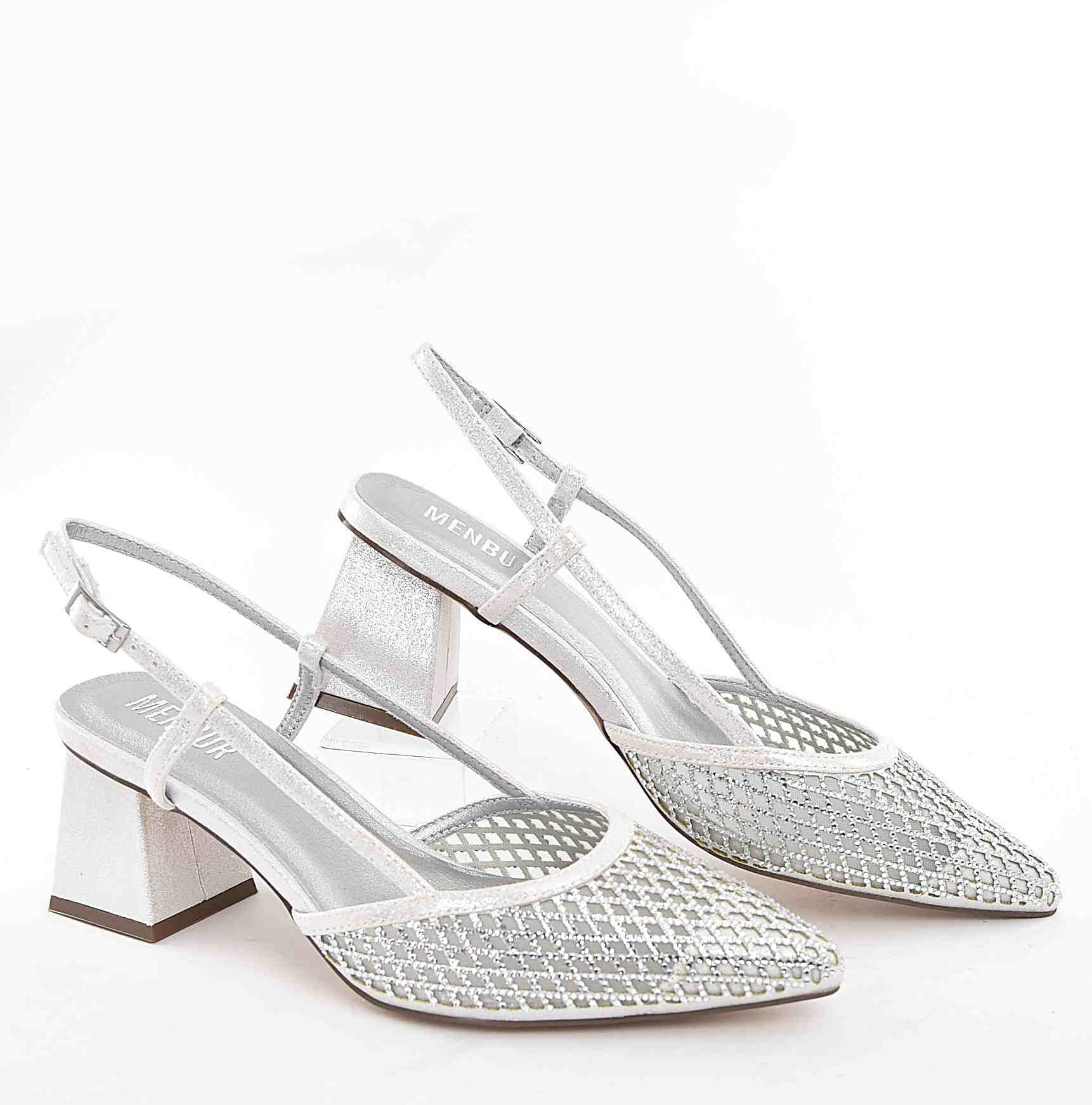 Damskie Sandałki Kwintesencja Elegancji i Kobiecego Stylu MENBUR AM78009 Silver/Srebrny - zdjęcie 5