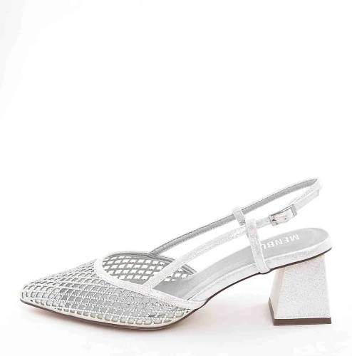 Damskie Sandałki Kwintesencja Elegancji i Kobiecego Stylu MENBUR AM78009 Silver/Srebrny - zdjęcie 6