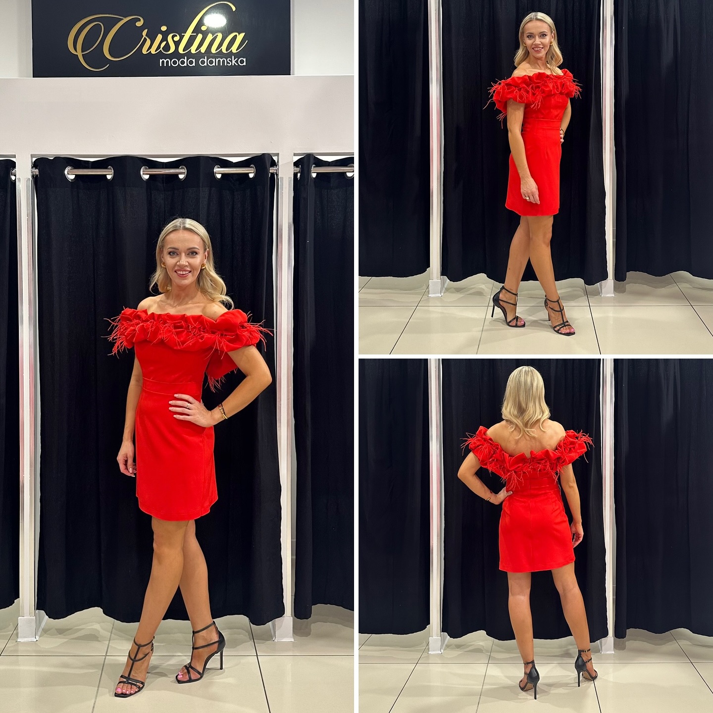 Sukienka damska – klasyczny fason – model 56 - zdjęcie 1