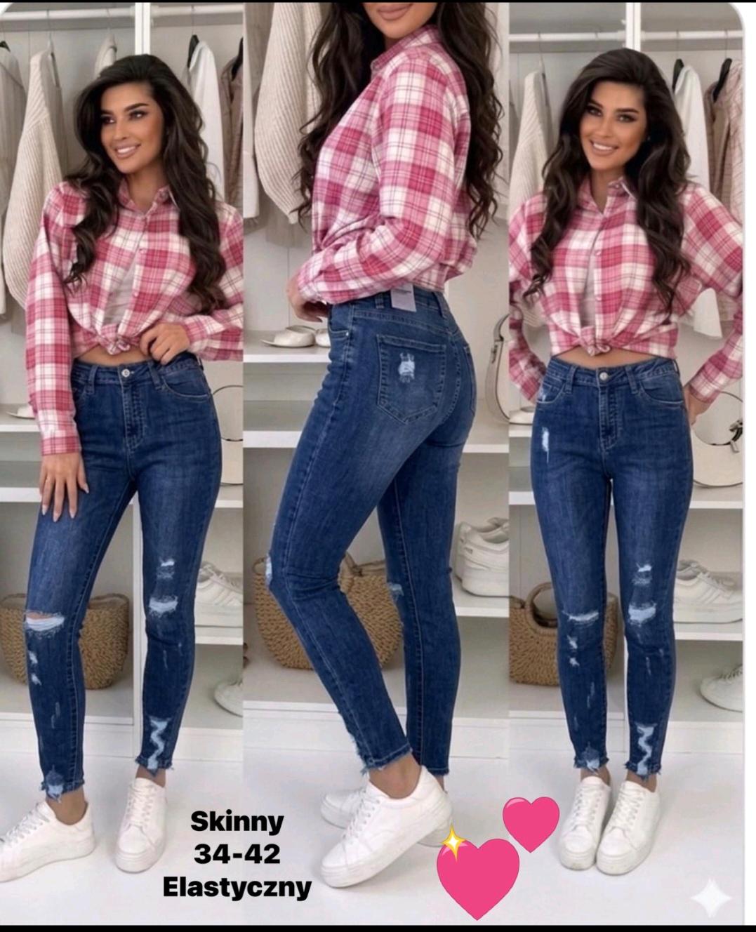 Damskie jeansy Skinny Push Up – elastyczne
