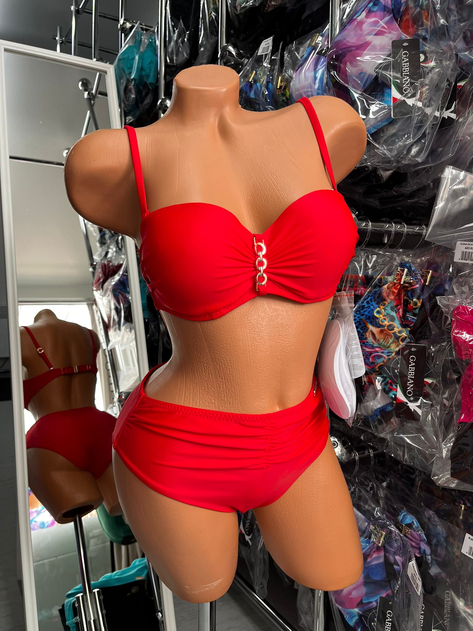 Gabbiano Czerwony Strój Kąpielowy Bikini Dwuczęściowe