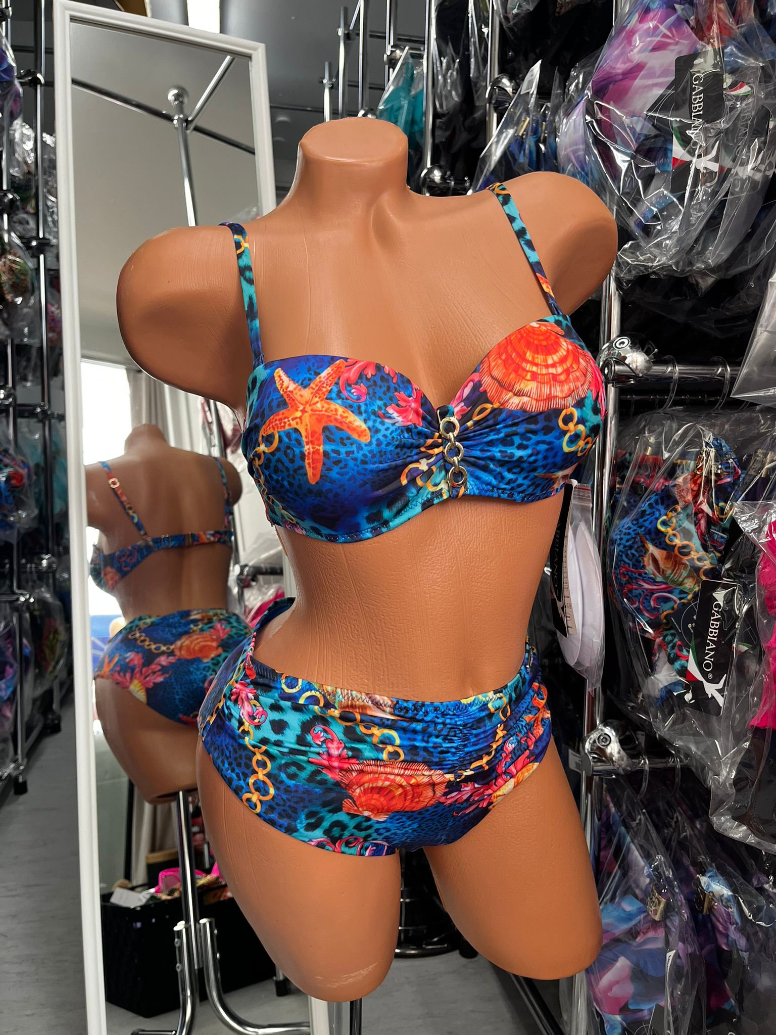 Gabbiano Kolorowy Strój Kąpielowy Bikini Dwuczęściowe Ocean Style