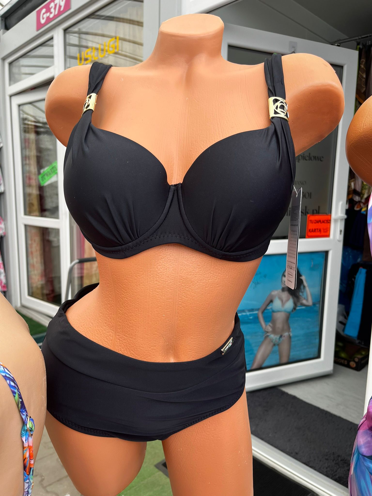 Gabbiano Czarny Strój Kąpielowy Bikini Dwuczęściowe Premium