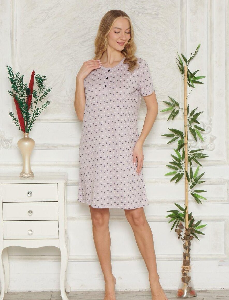 Bawełna Damska Koszula Nocna Morella kod;10011-1 Roz; M-L-XL-XXL - zdjęcie 1