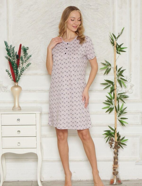 Bawełna Damska Koszula Nocna Morella kod;10011-1 Roz; M-L-XL-XXL - zdjęcie 3