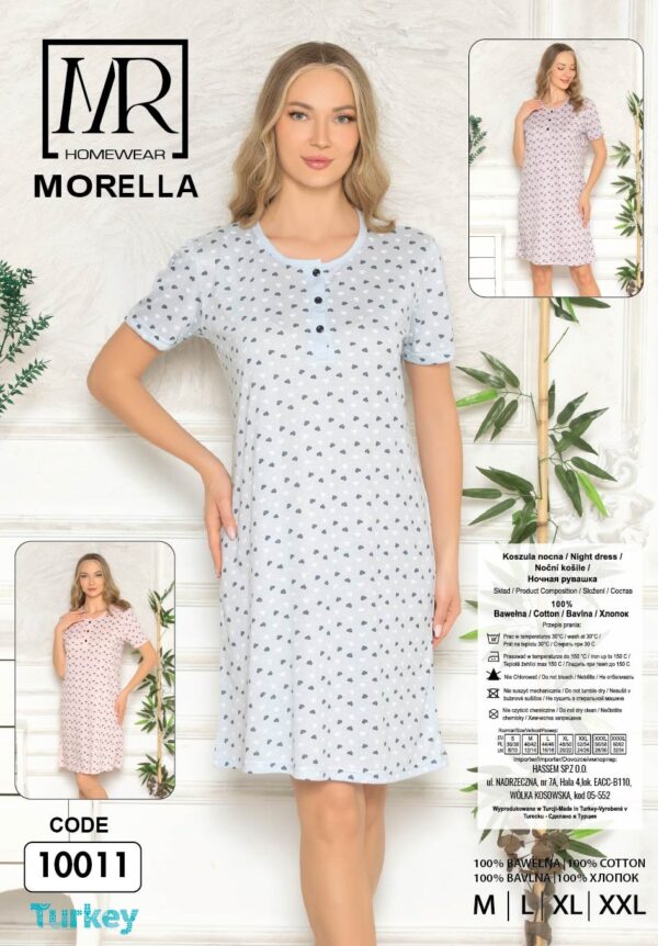 Bawełna Damska Koszula Nocna Morella kod;10011 Roz; M-L-XL-XXL - zdjęcie 4
