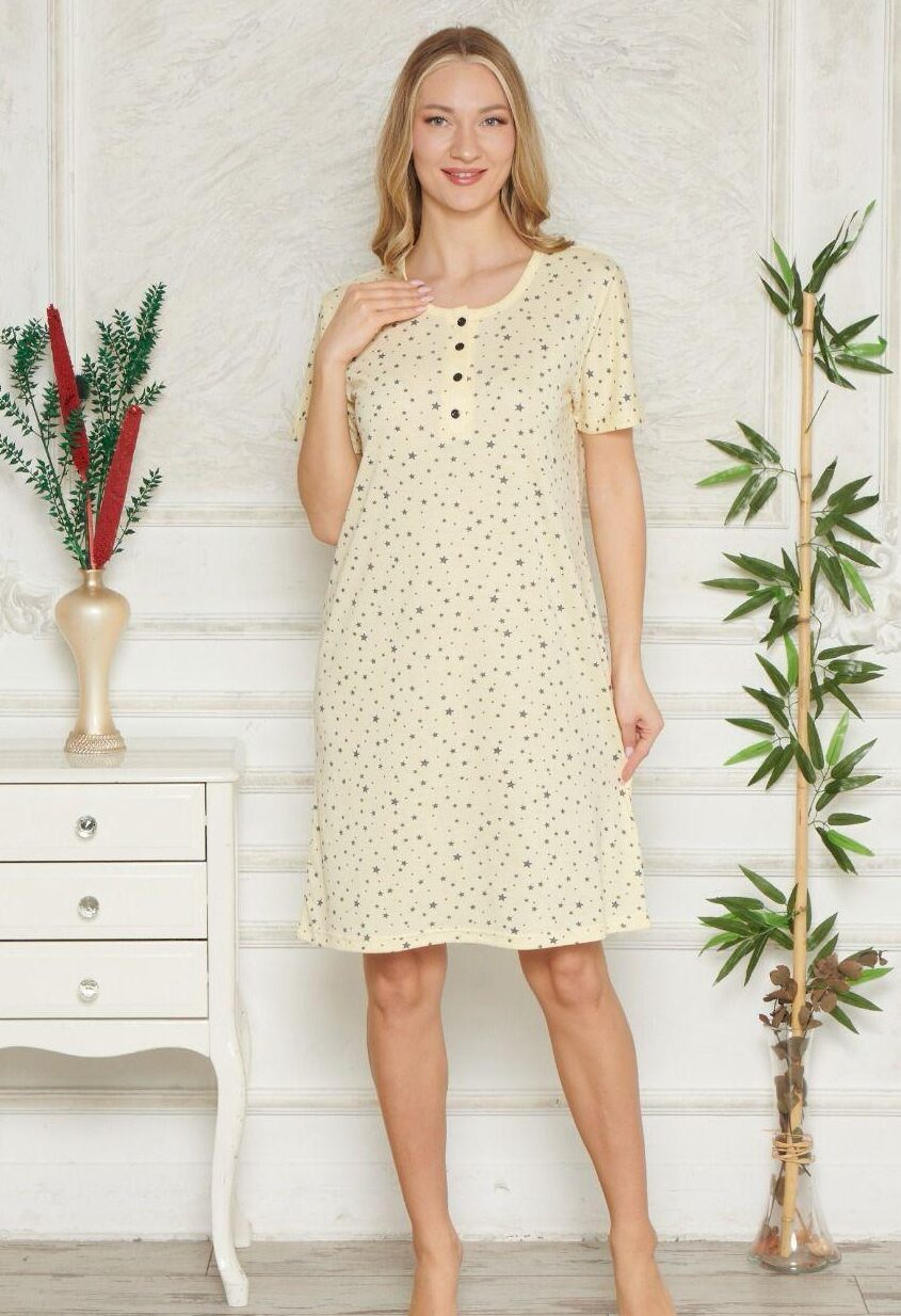 Bawełna Damska Koszula Nocna Morella kod;10012-1 Roz; M-L-XL-XXL - zdjęcie 1