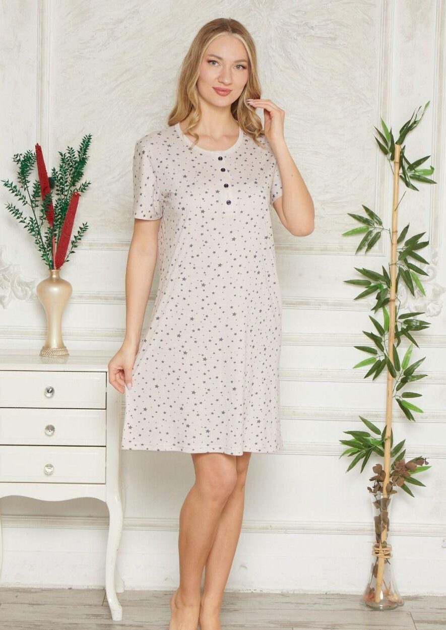 Bawełna Damska Koszula Nocna Morella kod;10012-2 Roz; M-L-XL-XXL