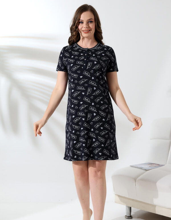 Bawełna Damska Koszula Nocna Morella kod;10001 Roz; M-L-XL-XXL - zdjęcie 4