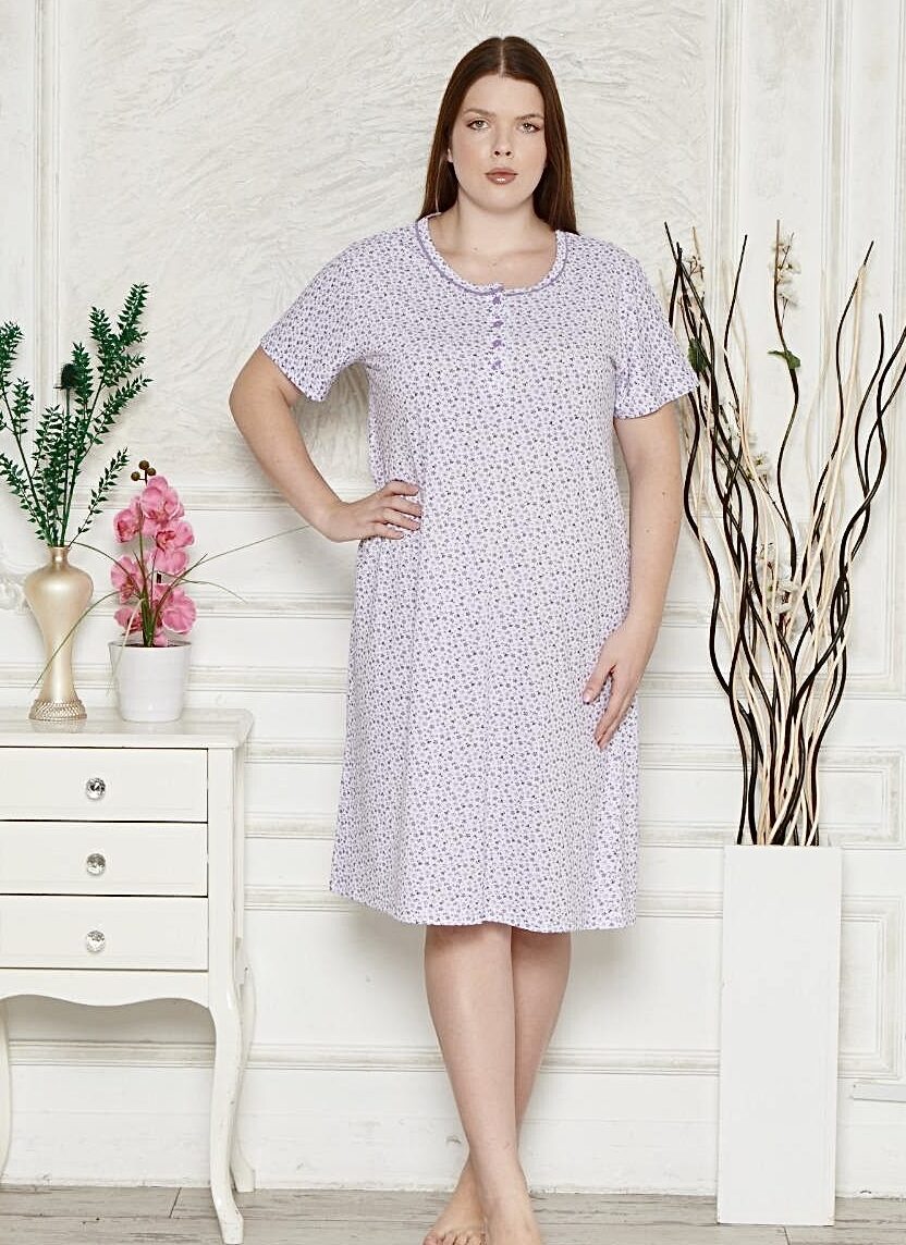 Koszula Nocna Bawełna Duże Rozmiary Morella kod;12007-2 Rozmiar; 1XL-2XL-3XL-4XL