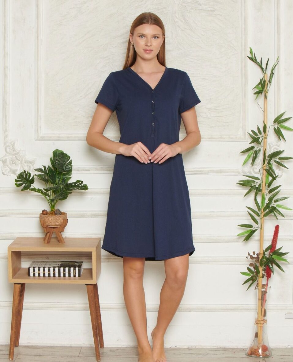 Koszula Nocna z Bawełny Krótki Rękaw Morella kod;10008 Rozmiar; M-L-XL-2XL - zdjęcie 1