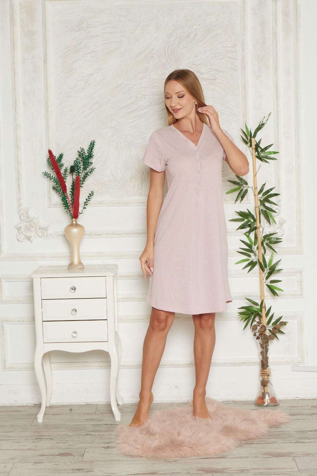 Koszula Nocna z Bawełny Krótki Rękaw Morella kod;10014 Rozmiar; M-L-XL-2XL - zdjęcie 3